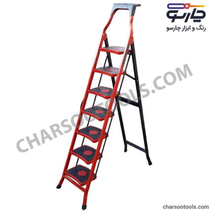 خرید نردبان 7 پله ماندگار مدل سما - نردبان پله پهن- نردبان تاشو